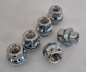 Open Ended Chrome Plated Shank Style Wheel Nuts For OEM Nissan Mag Wheels