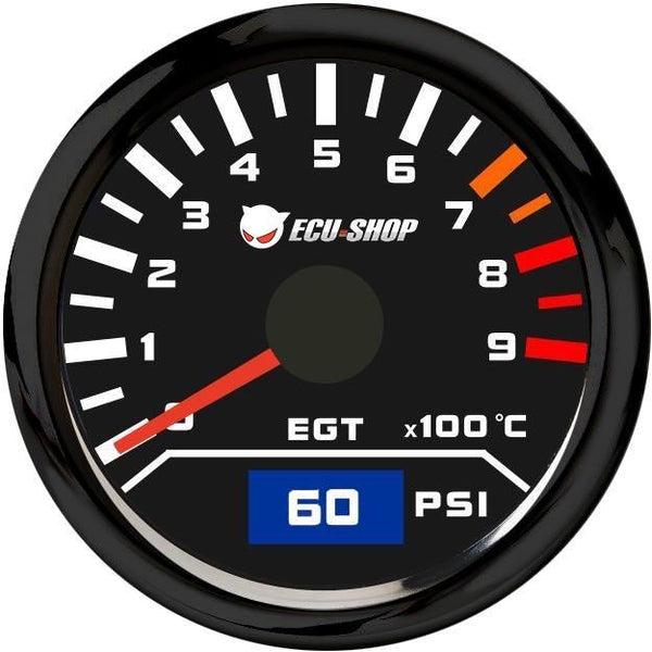 ECU Shop EGT (Exhaust Gas Temp) & 60PSI Boost Combination Gauge