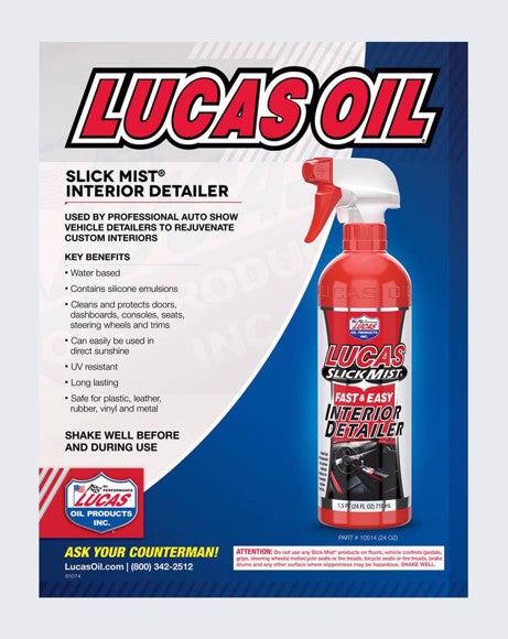 Lucas Oil Slick Mist Interior Detailer - 24oz