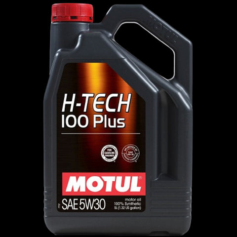 5 Litre Bottle Of Motul H-Tech 100 Plus 5W30 100% Synthetic Oil