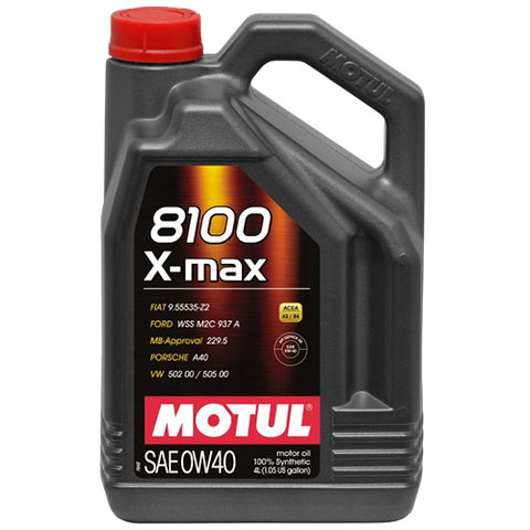 4 Litre Bottle Of Motul 8100 X Max 0W40 Oil