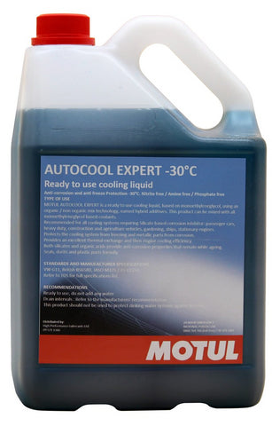 5 Litre Bottle Of Motul Autocool Expert Ready To Use Antifreeze