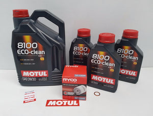 Motul Oil Change Kit - Toyota Hilux 2015 Onwards (With Ryco Syntec Filter)