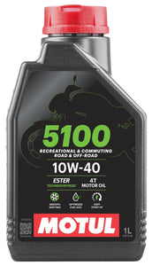 1 Litre Bottle Of Motul 5100 4 Stroke 10W40 Oil