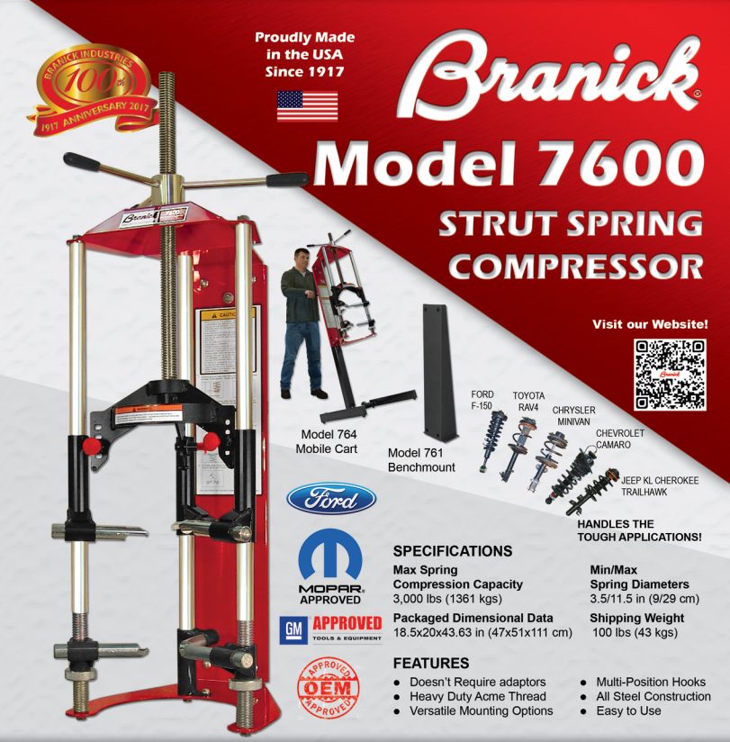 Branick Wall Mounted Heavy Duty Strut Spring Compressor