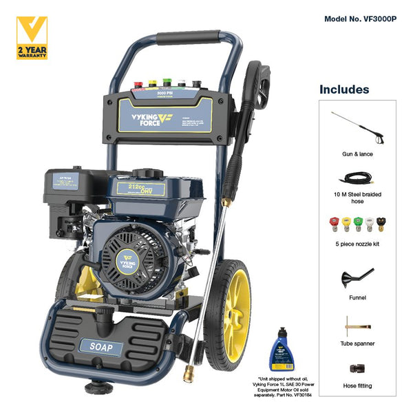 Vyking Force 3000PSI Petrol Water Blaster / Pressure Washer