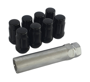 High Quality Black Painted Steel Spline Drive Wheel Nuts With Locking Key