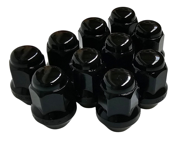 High Quality Black Painted Tapered Seat Steel Wheel Nuts