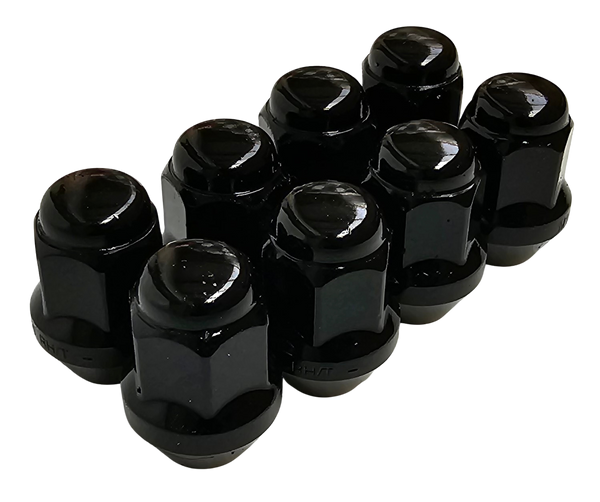 High Quality Black Painted Tapered Seat Steel Wheel Nuts