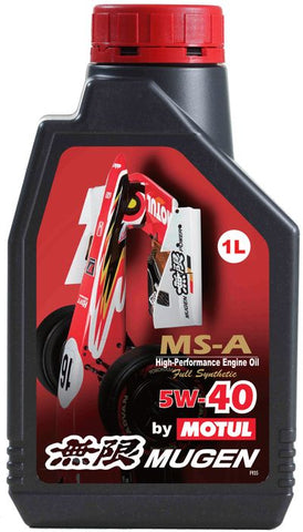 1 Litre Bottle Of Mugen By Motul MS-A 5W40 100% Synthetic Oil