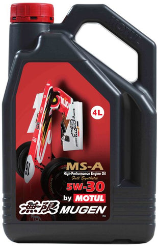 4 Litre Bottle Of Mugen By Motul MS-A 5W30 100% Synthetic Oil