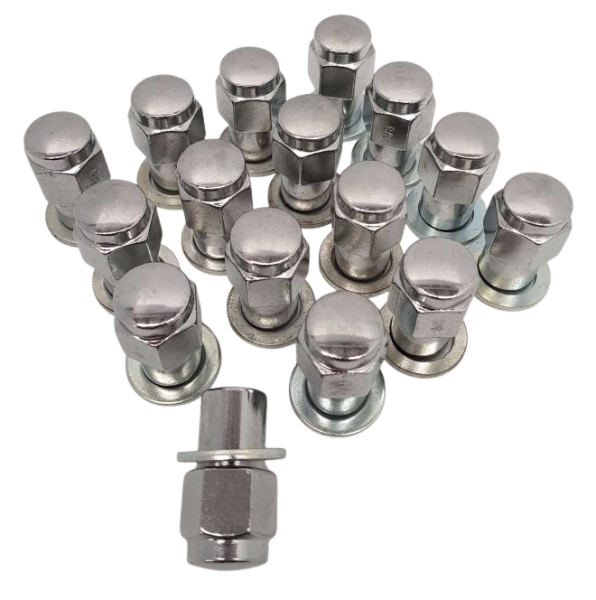 16 X 3/8 Unf Thread Chrome Shank Wheel Nuts For Early Mini Etc