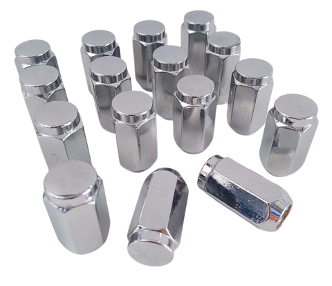 16 X 3/8 Unf Thread Chrome Taper Wheel Nuts For Early Mini Etc