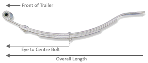 CM Trailer Parts 1000KG Leaf Spring Trailer Kit With Hardware