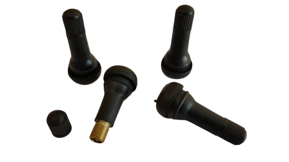 Set Of 4 Tr413 Standard Length Tyre Valve Stems & Caps