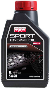1 Litre Bottle Of Motul TRD Sport 5W40 Performance Gasoline Engine Oil