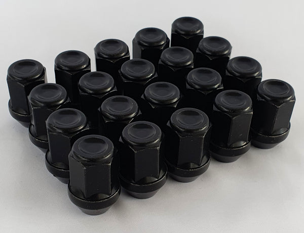 High Quality Black Painted Tapered Seat Steel Wheel Nuts