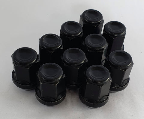 High Quality Black Painted Tapered Seat Steel Wheel Nuts