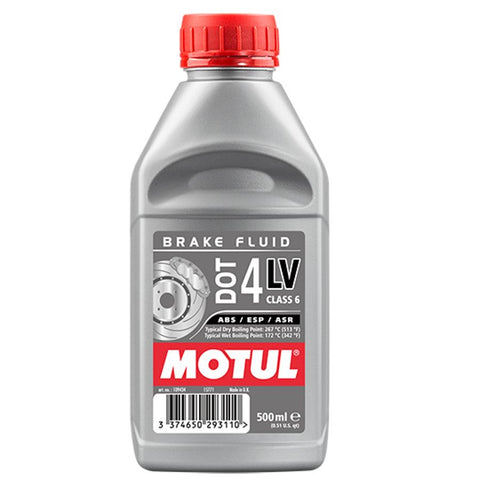 500Ml Bottle Of Motul Dot 4 LV Low Viscosity Brake Fluid