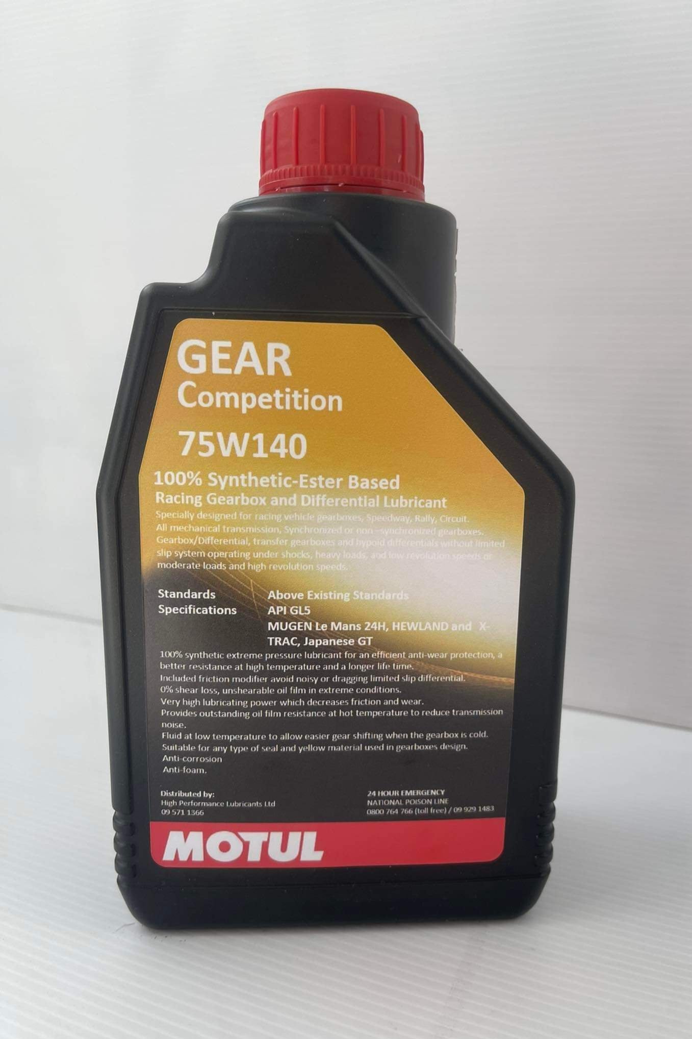 1 Litre Bottle of Motul Competition 75W140 Gear Oil