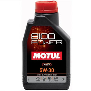 1 Litre Bottle Of Motul 8100 Power 5W30 100% Synthetic Oil